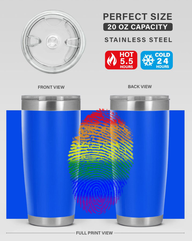 Rainbow Finger print 10#- lgbt- Tumbler