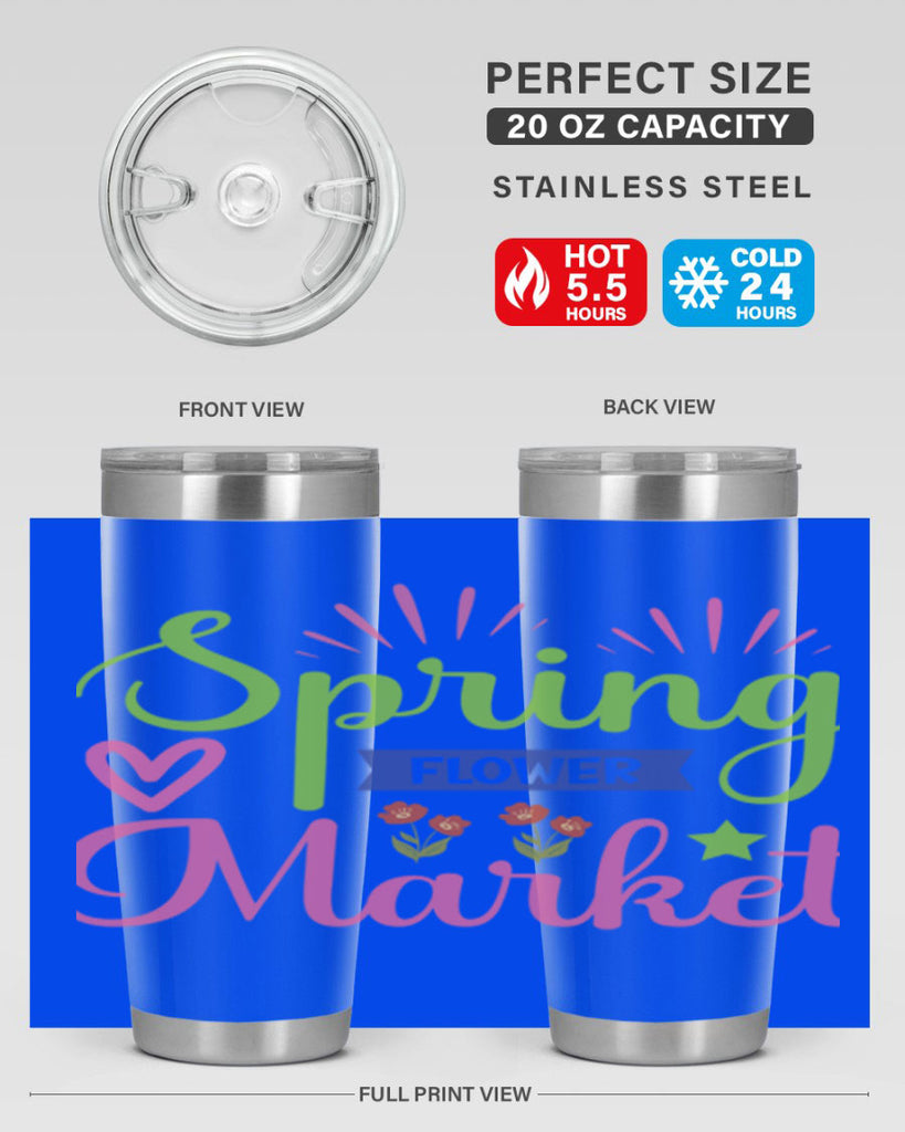 Spring Flower Market  487#- spring- Tumbler