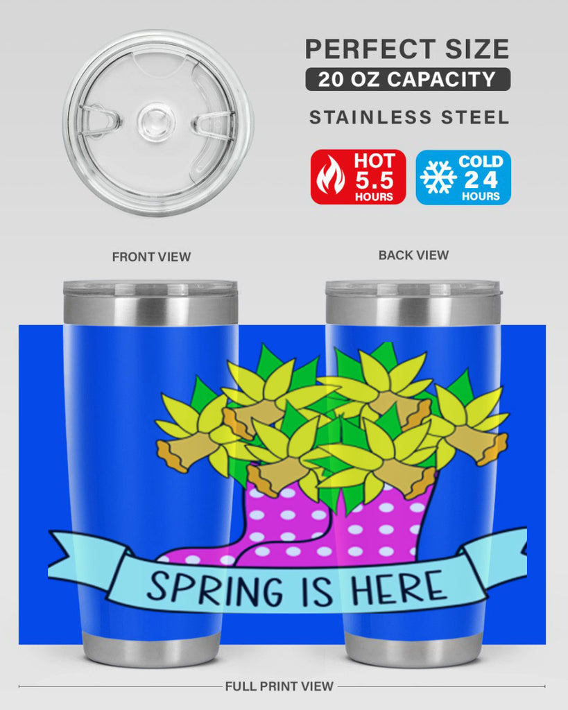 Spring is here daffodil rainboots442#- spring- Tumbler