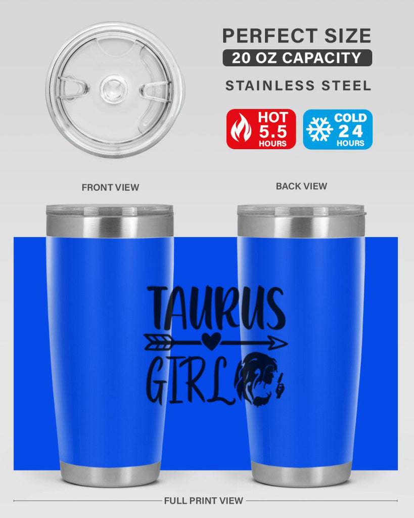 Taurus girl 498#- zodiac- Tumbler