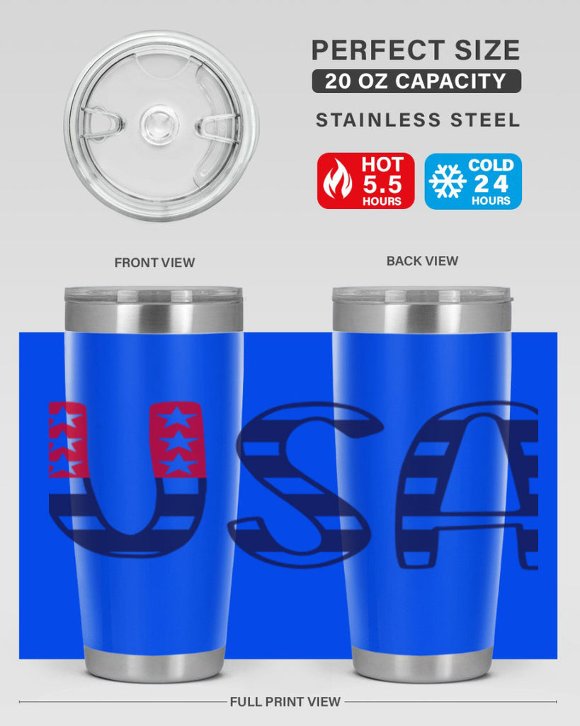 USA Style 184#- Fourt Of July- Tumbler