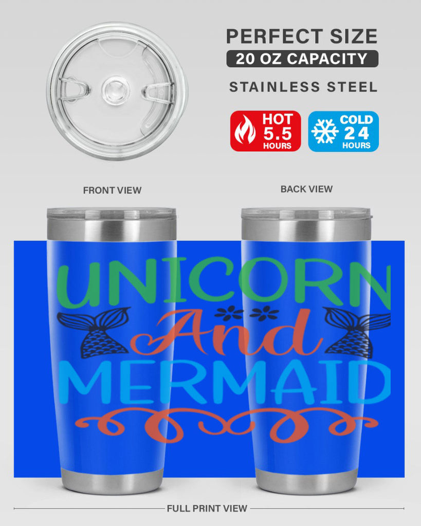 Unicorn And Mermaid 659#- mermaid- Tumbler