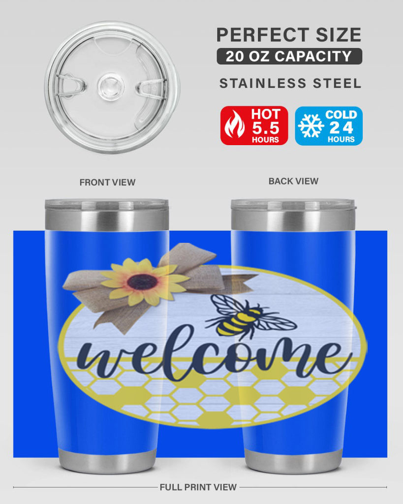Welcome Bee and hive Mockup566#- spring- Tumbler