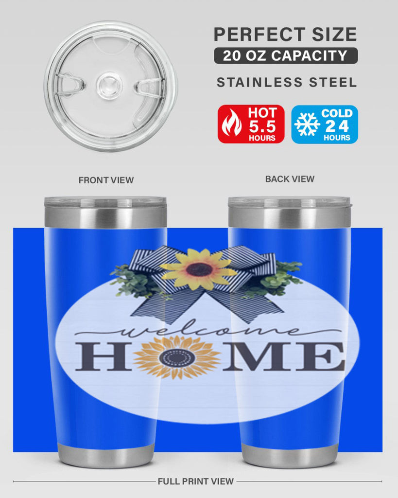 Welcome Home sunflower Mockup572#- spring- Tumbler