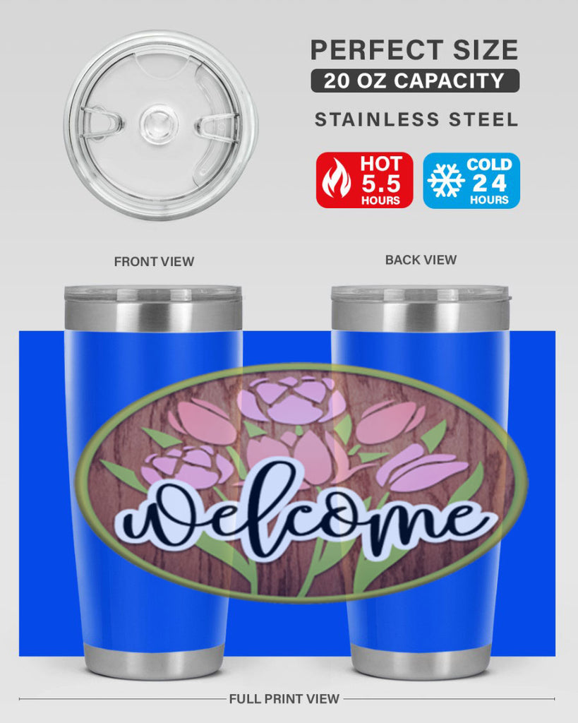 Welcome flowers bouquet Mockup570#- spring- Tumbler