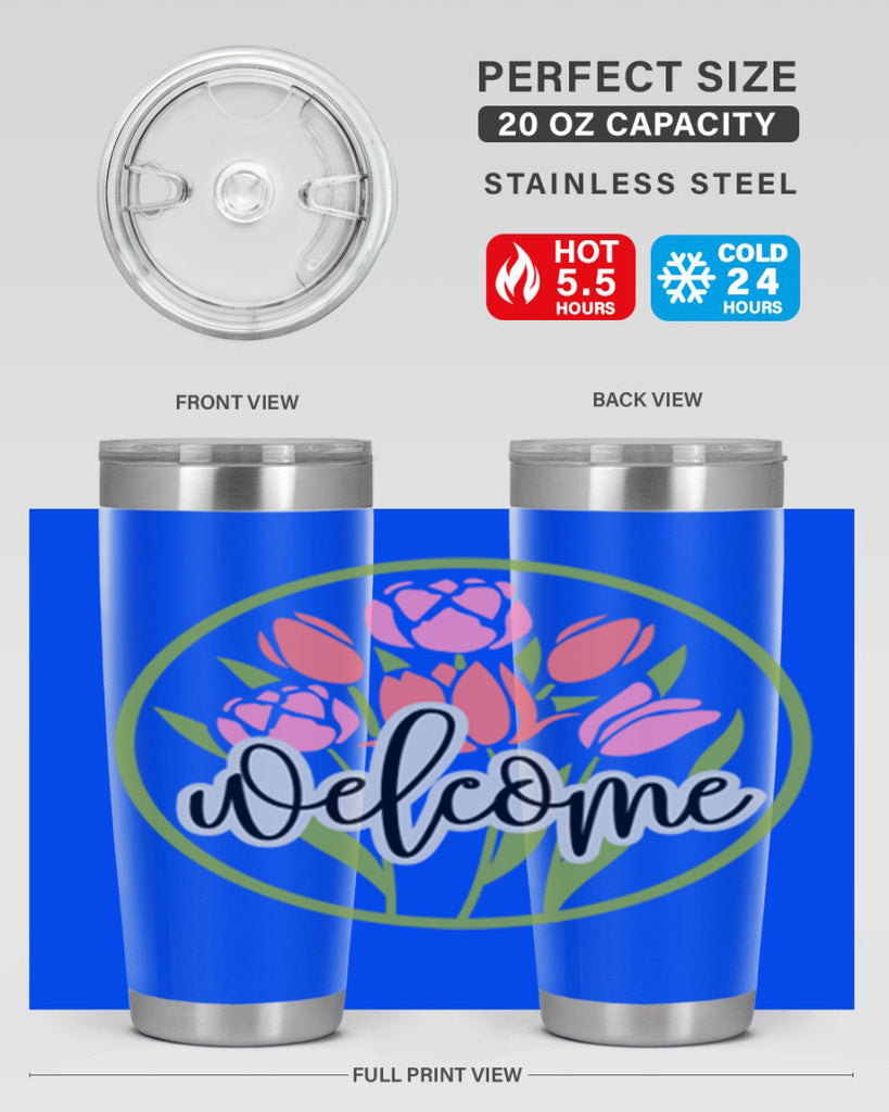 Welcome flowers bouquet571#- spring- Tumbler
