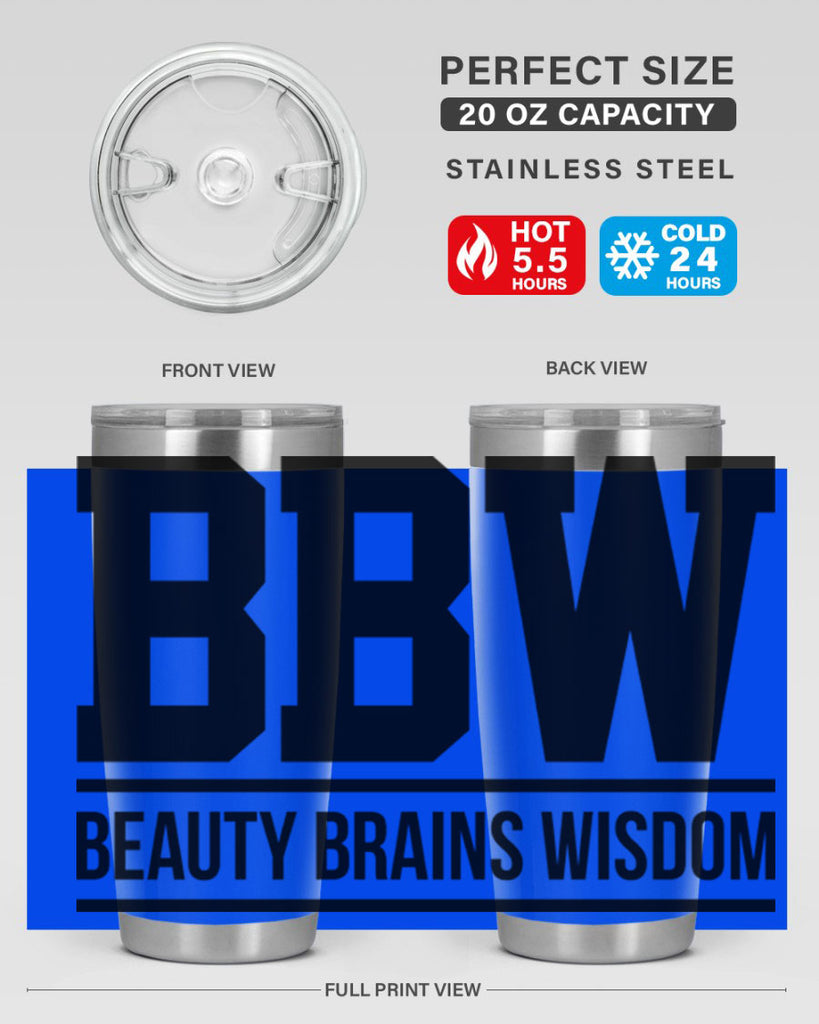 bbw beauty brains wisdom 263#- black words phrases- Cotton Tank