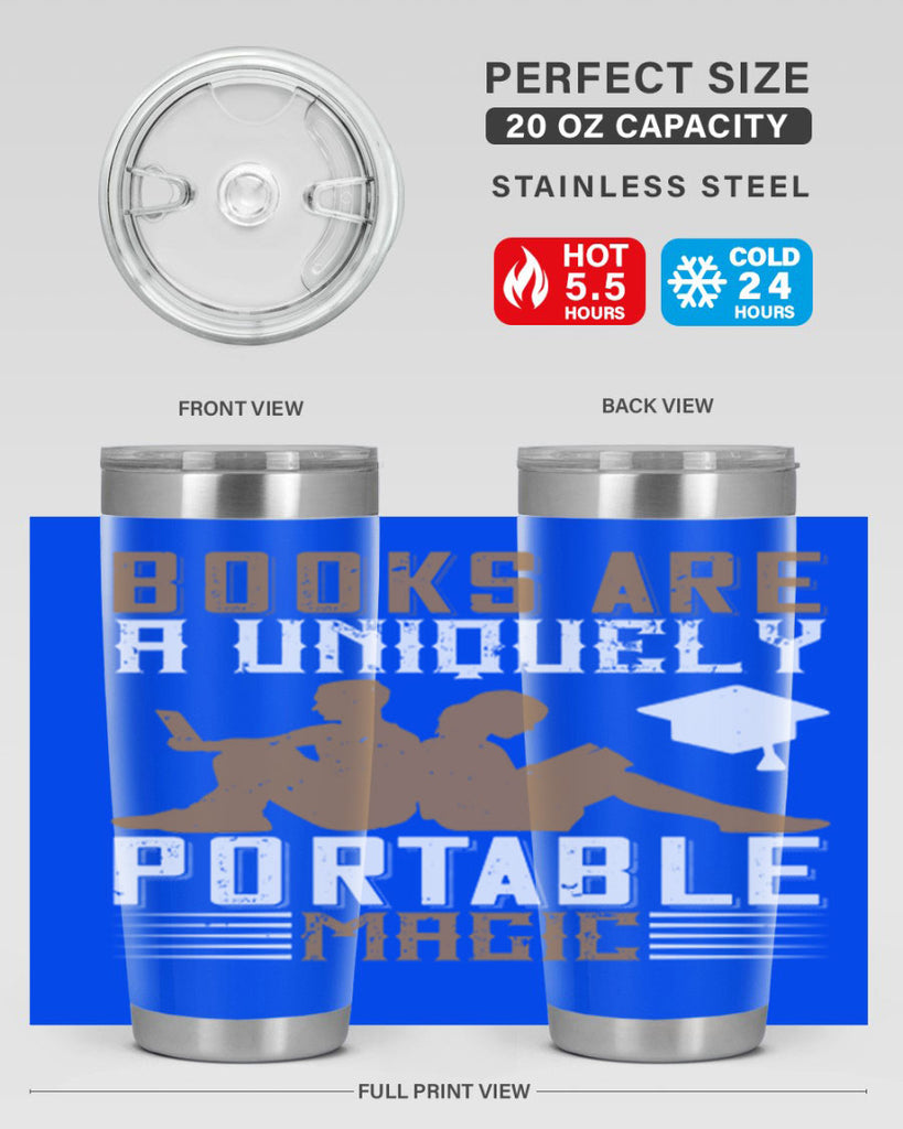 books are a uniquely portable magic 74#- reading- Tumbler