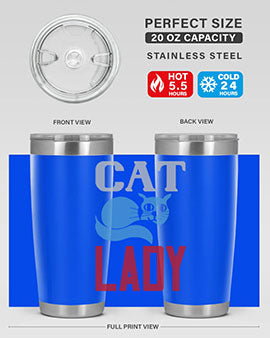 cat lady Style 31#- cat- Tumbler