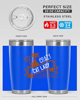 crazy cat lady Style 43#- cat- Tumbler