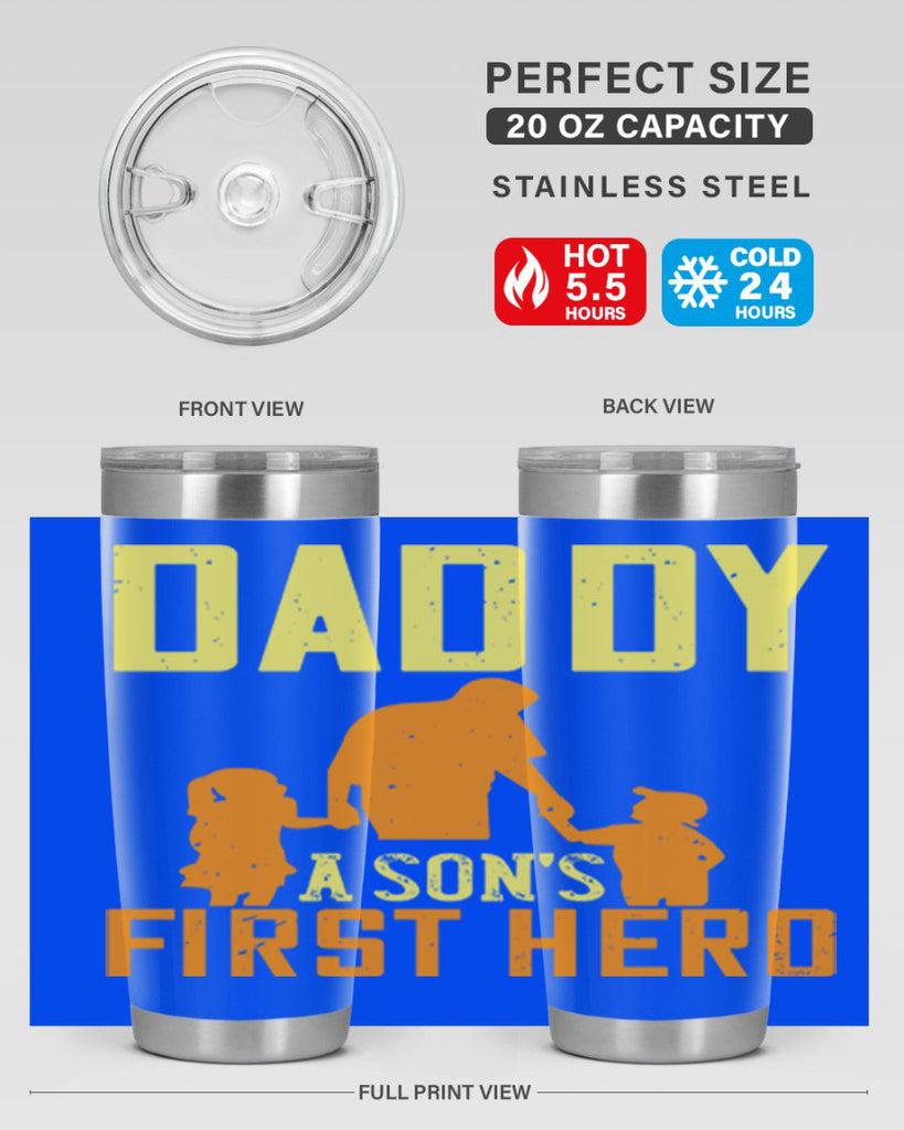 daddy a sons first hero 249#- fathers day- Tumbler