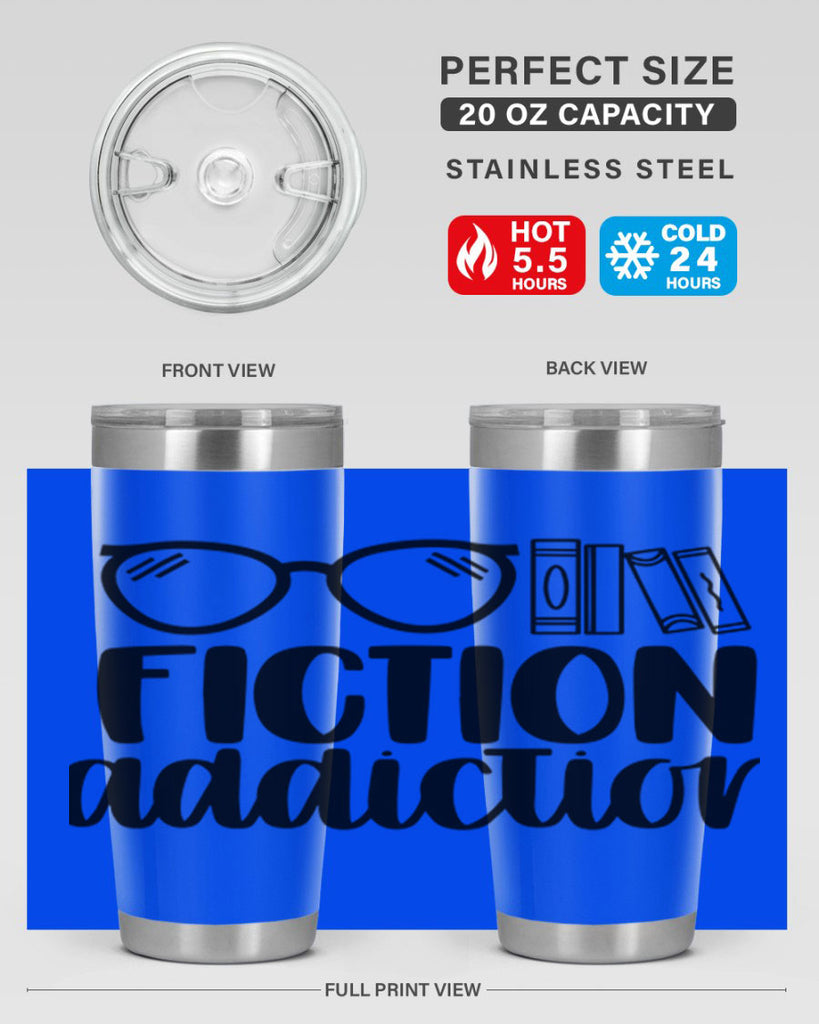 fiction addiction 40#- reading- Tumbler