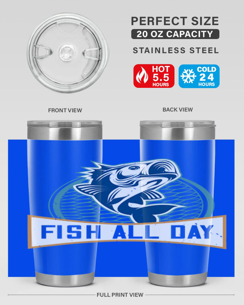 fish all day 277#- fishing- Tumbler