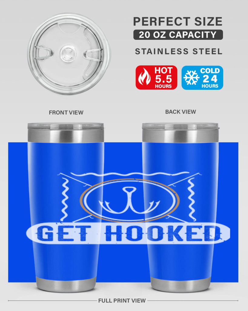 get hooked 264#- fishing- Tumbler