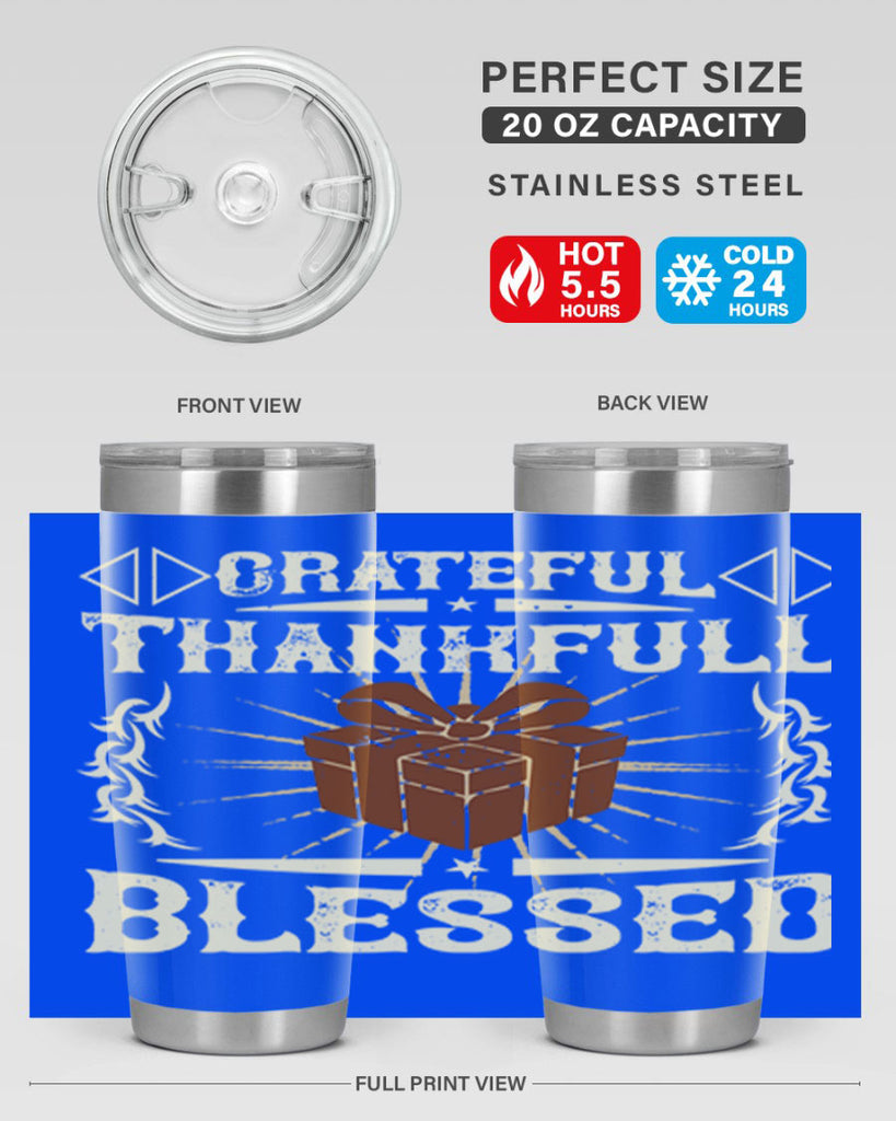 grateful thankfull blessed 40#- thanksgiving- Tumbler