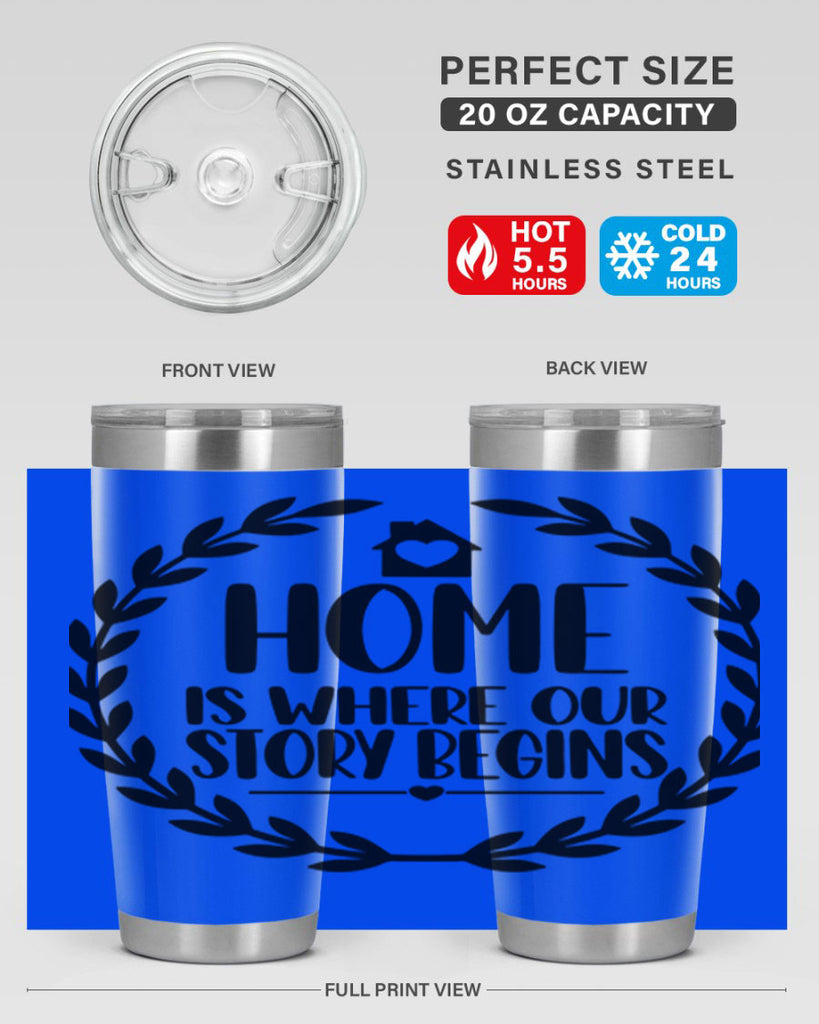 home is where our story begins 12#- home- Tumbler