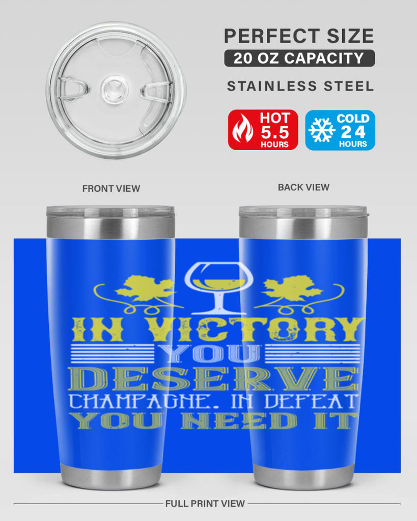 in victory you deserve 75#- wine- Tumbler