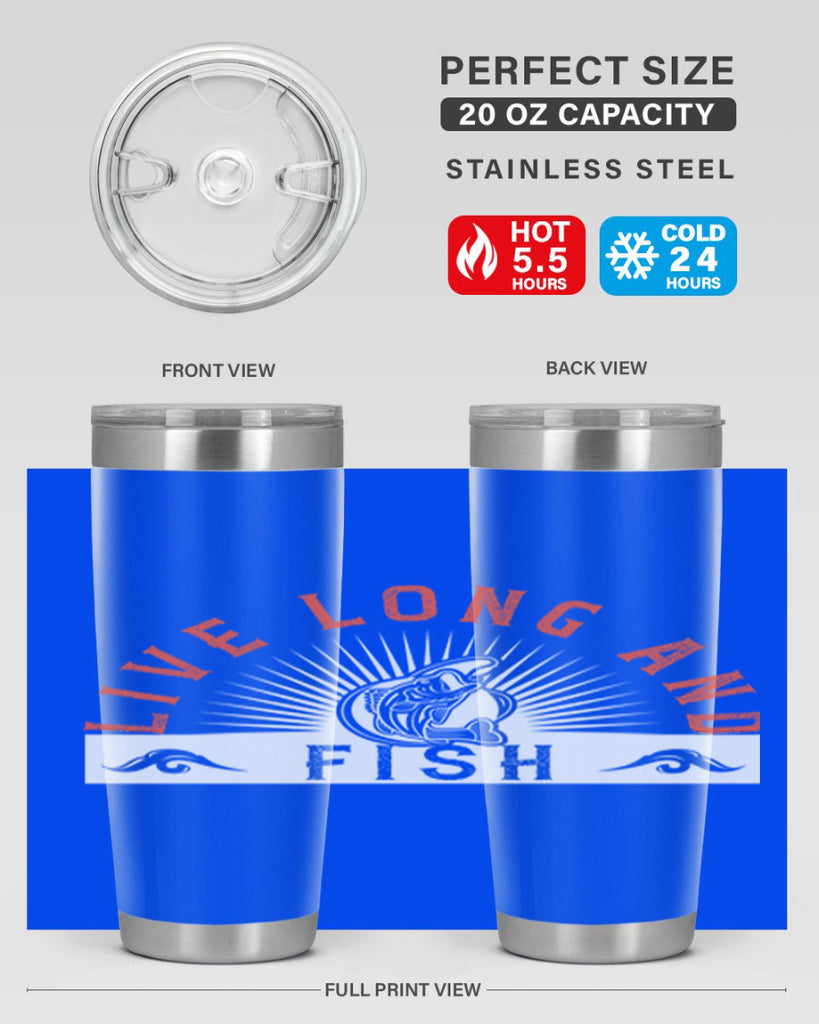 live long and fish 242#- fishing- Tumbler