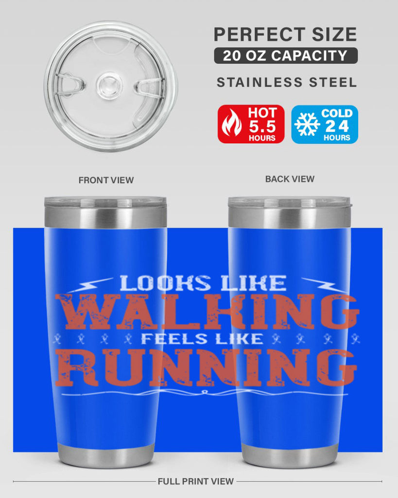 looks like walking feels like running 32#- running- Tumbler