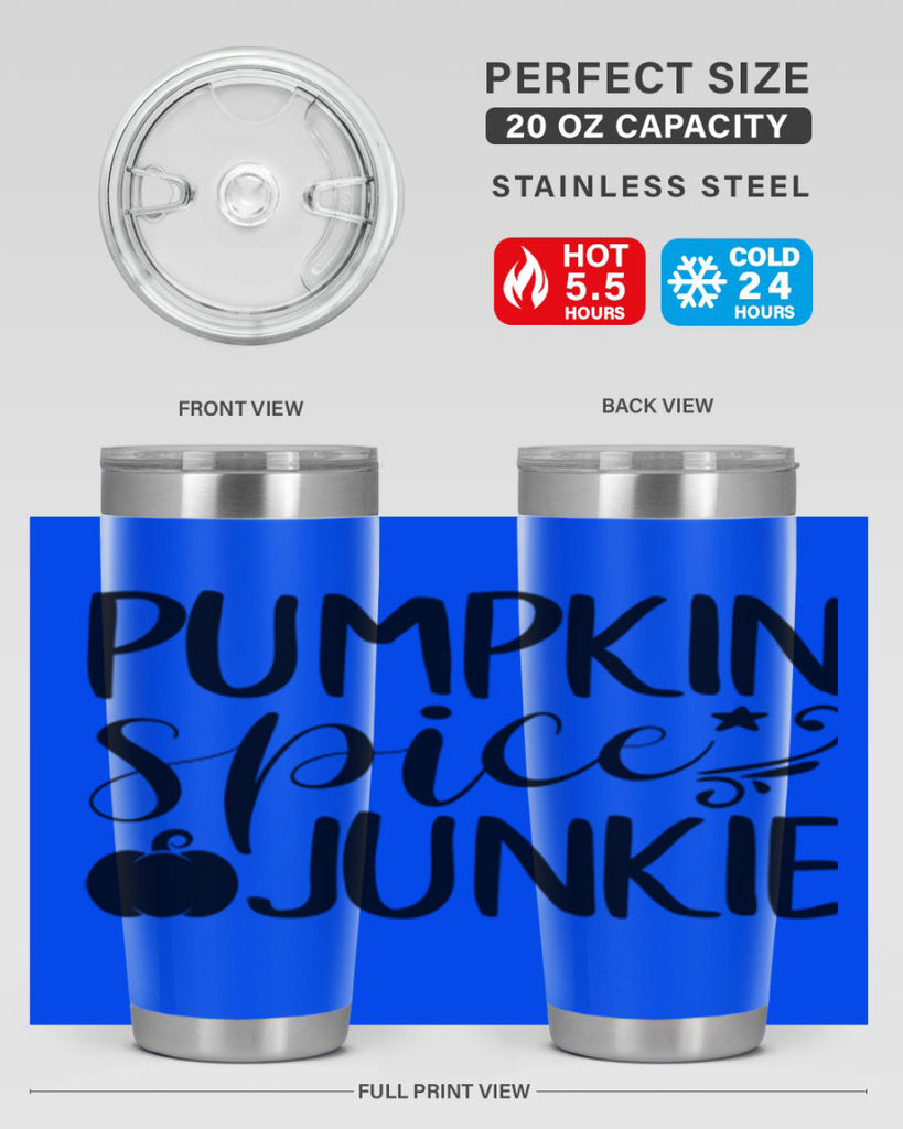 pumpkin spice junkie 548#- fall- Tumbler
