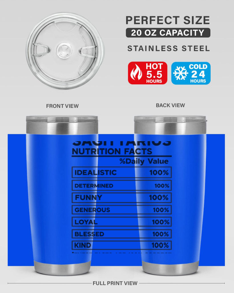 sagittarius Nutrition Facts 400#- zodiac- Tumbler