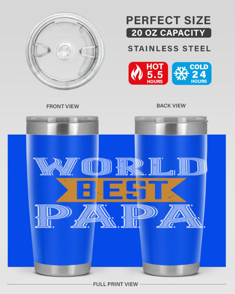 world best papa 1#- grandpa - papa- Tumbler