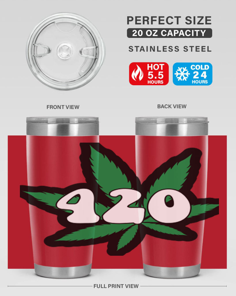 420 4#- marijuana- Tumbler