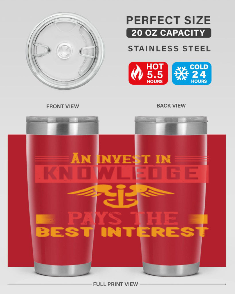 An invest in knowledge pays the best interest Style 228#- nurse- tumbler