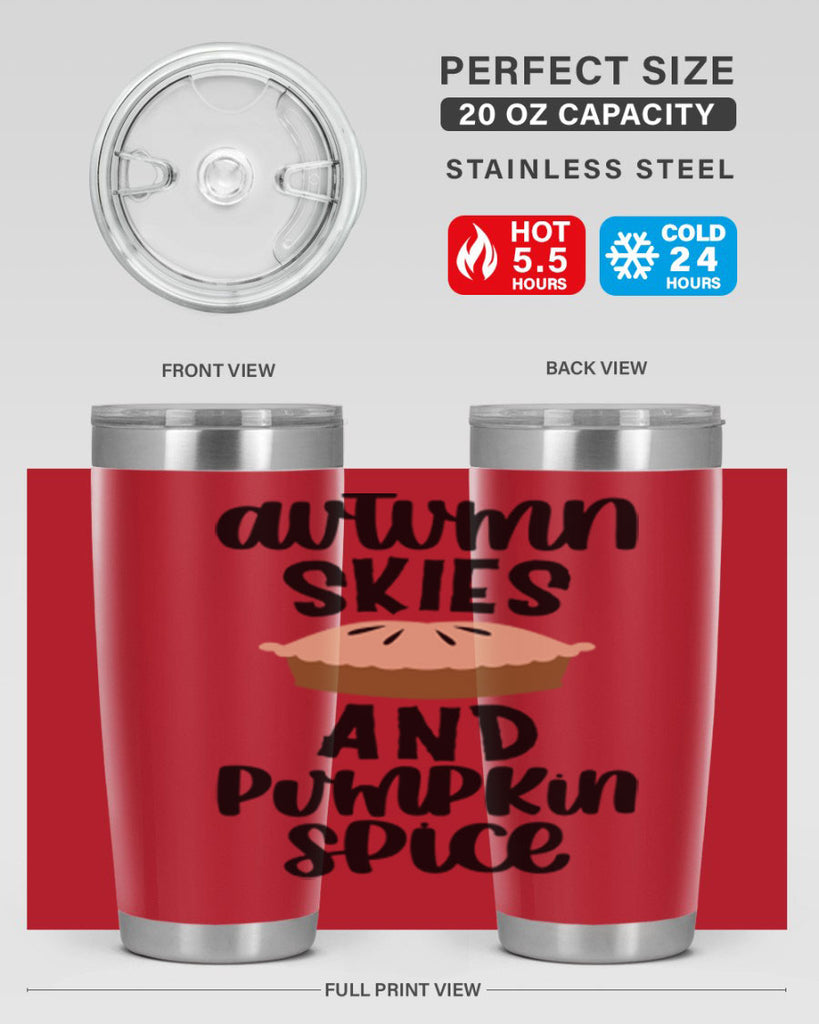 Autumn Skies And Pumpkin Spice 477#- fall- Tumbler