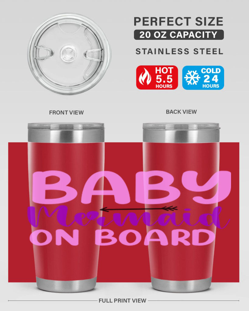 Baby Mermaid On Board 23#- mermaid- Tumbler