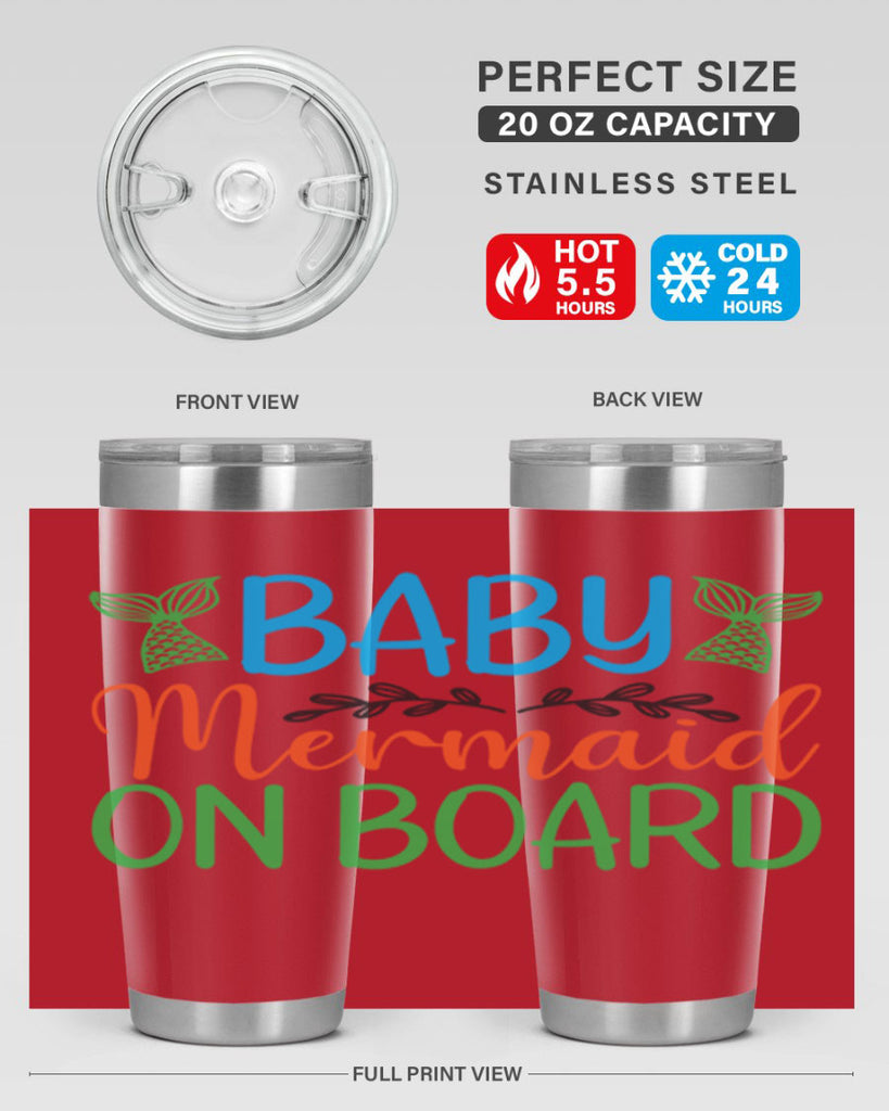 Baby Mermaid On Board 33#- mermaid- Tumbler