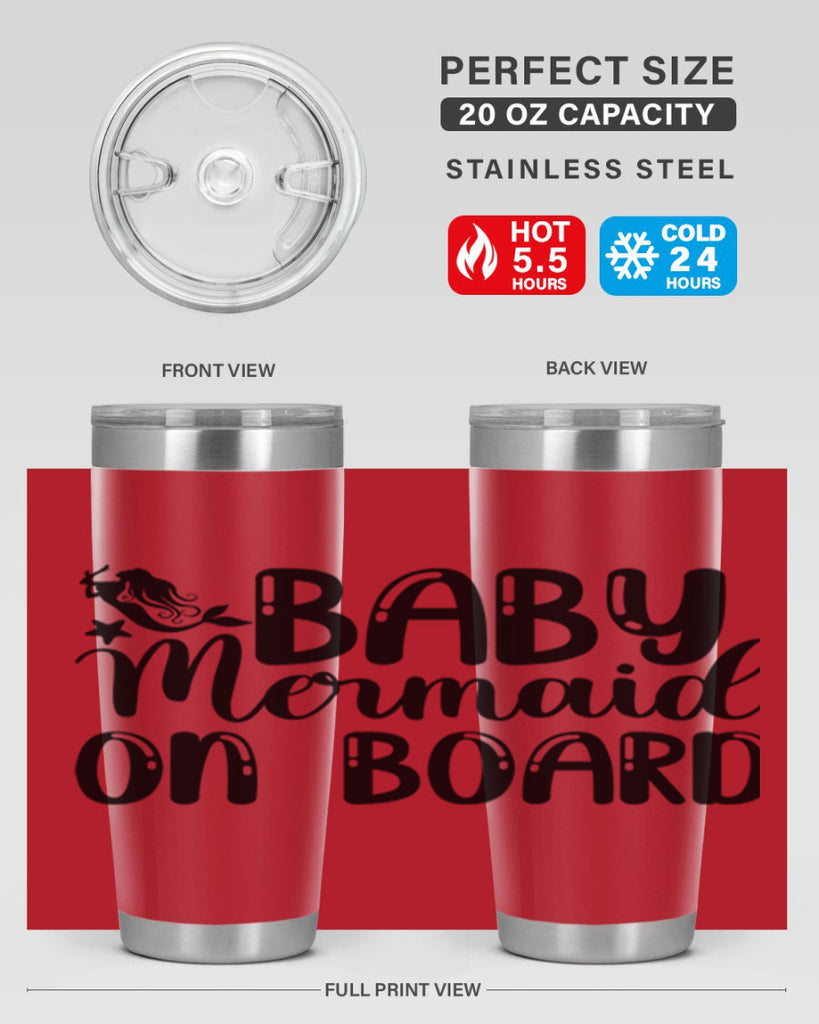 Baby Mermaid on Board 35#- mermaid- Tumbler