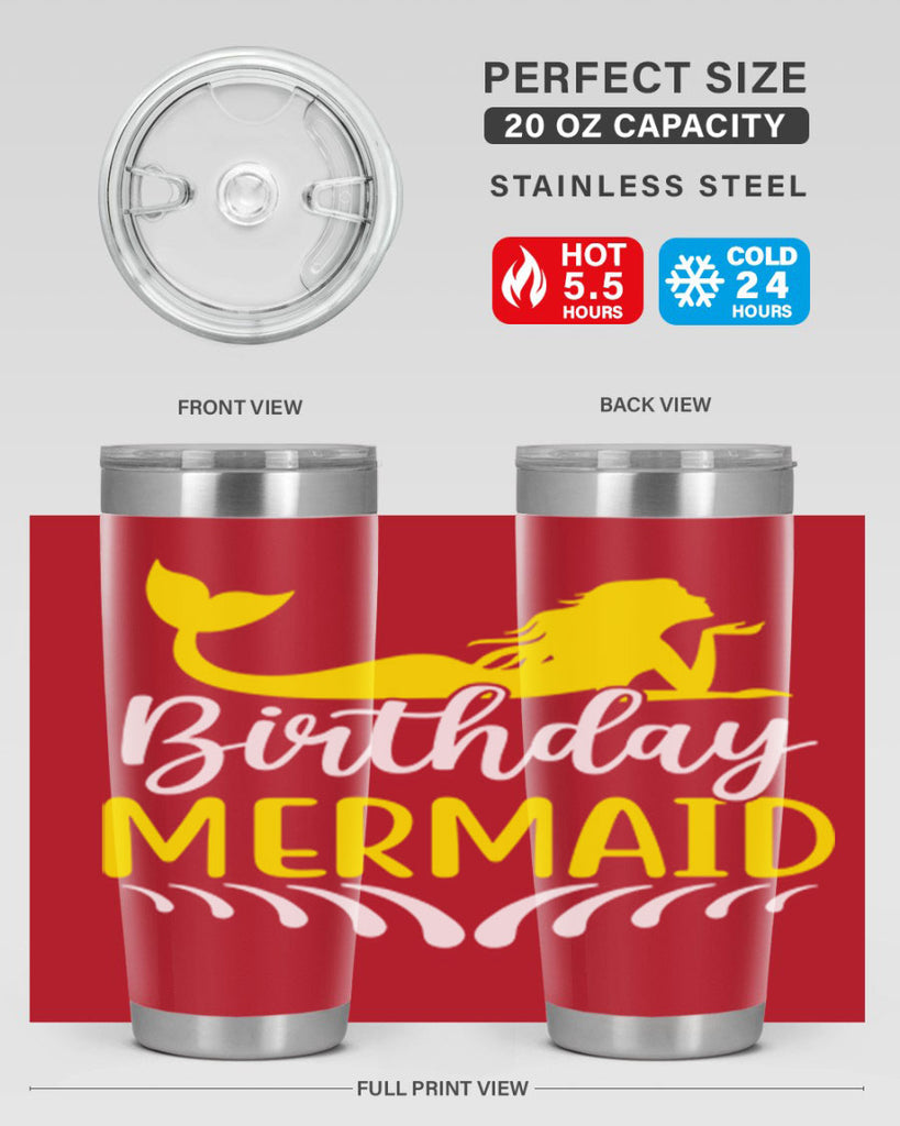 Birthday Mermaid 68#- mermaid- Tumbler