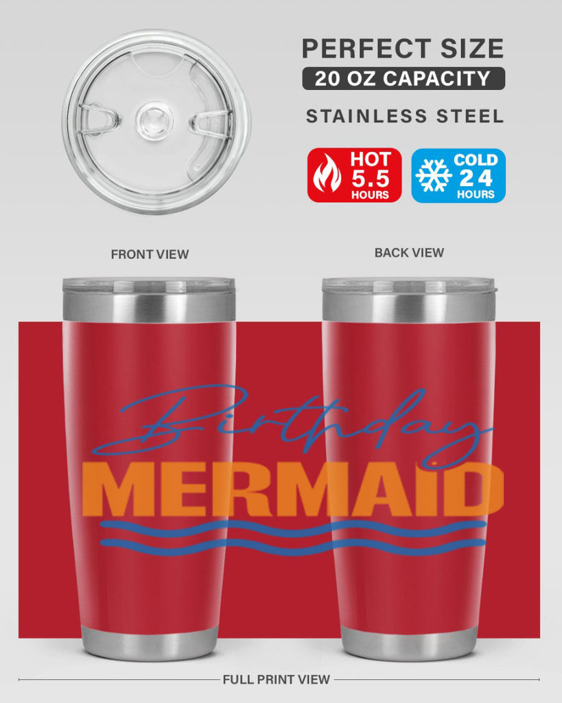 Birthday Mermaid 73#- mermaid- Tumbler