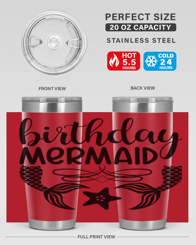 Birthday mermaid 76#- mermaid- Tumbler