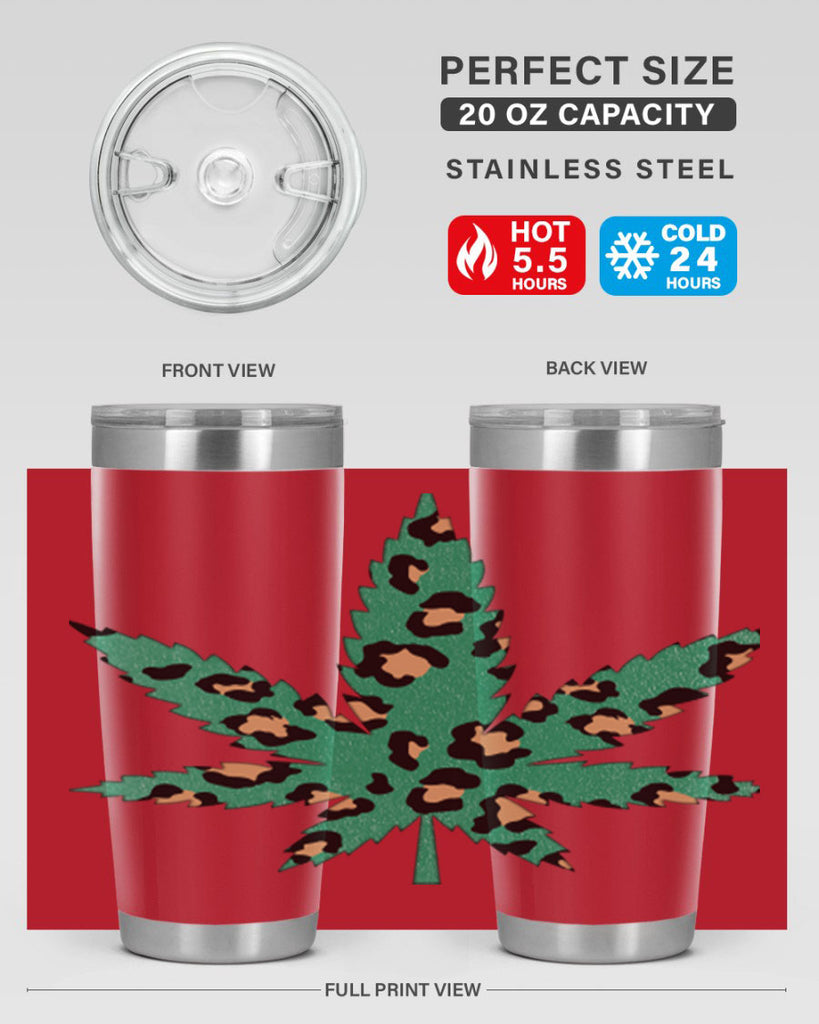 Cannabis Leopard Print 54#- marijuana- Tumbler