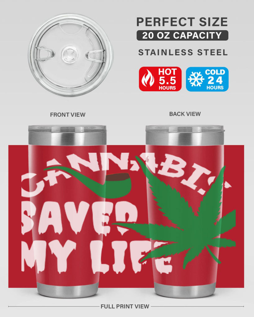 Cannabis saved my life 53#- marijuana- Tumbler