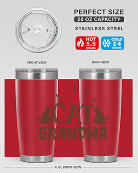 Cat Grandma Style 4#- cat- Tumbler