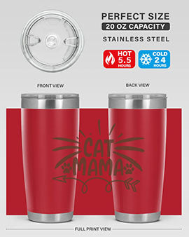 Cat Mama Style 5#- cat- Tumbler