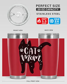 Cat Mom Style 86#- cat- Tumbler