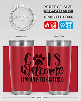 Cats Welcome Style 91#- cat- Tumbler