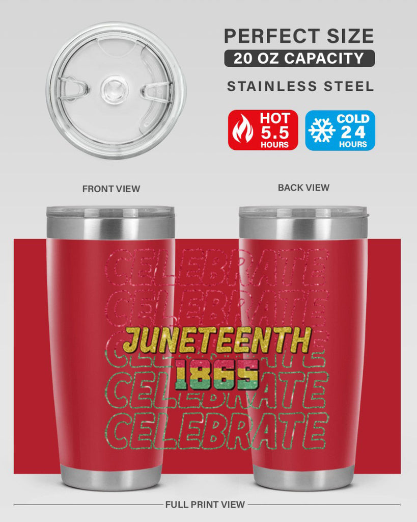 Celabrate Juneteenth Since 1865 Png 18#- Juneteenth- tumbler