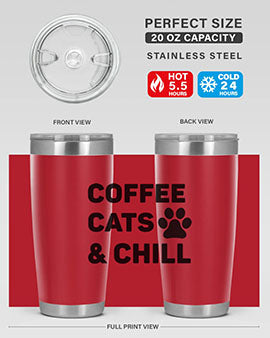 Coffee Cat Style 41#- cat- Tumbler