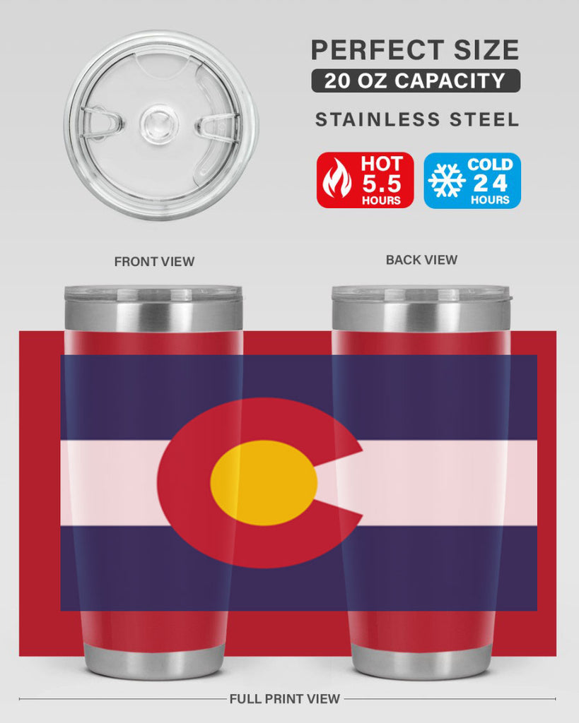 Colorado 46#- Us Flags- Tumbler