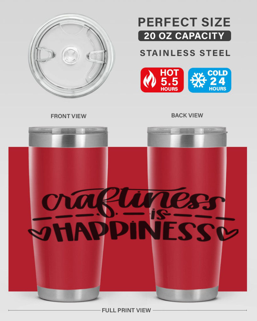 Craftiness Is Happiness 35#- crafting- Tumbler