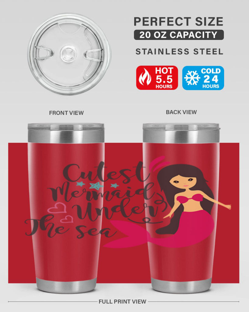Cutest Mermaid under the sea 95#- mermaid- Tumbler