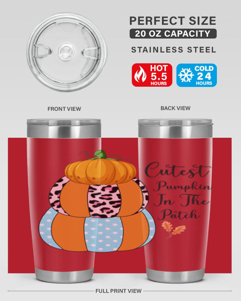 Cutest Pumpkin in the Patch 64#- fall- Tumbler