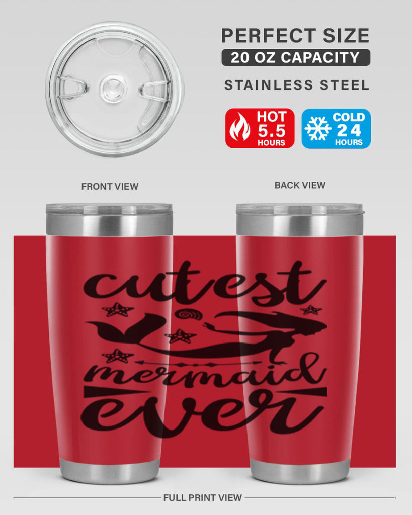 Cutest mermaid ever design 103#- mermaid- Tumbler