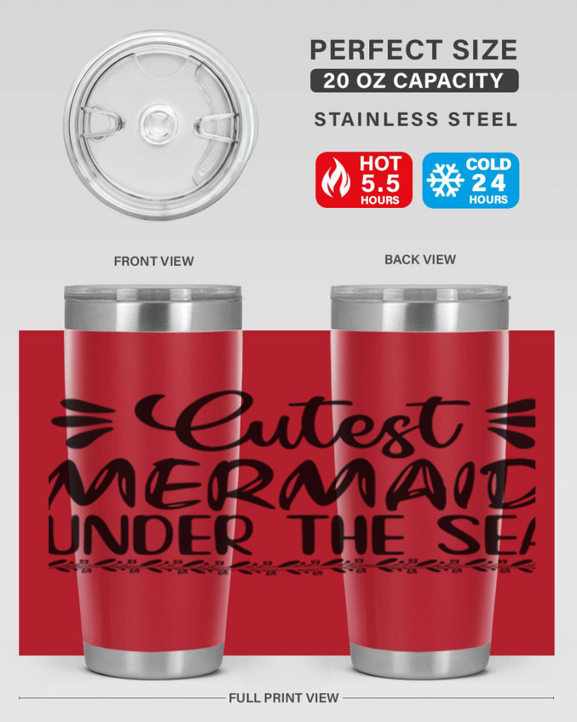 Cutest mermaid under the sea 105#- mermaid- Tumbler