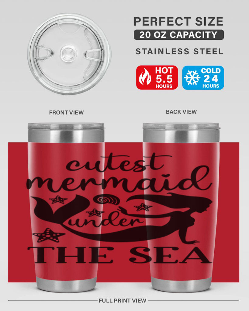 Cutest mermaid under the sea 110#- mermaid- Tumbler
